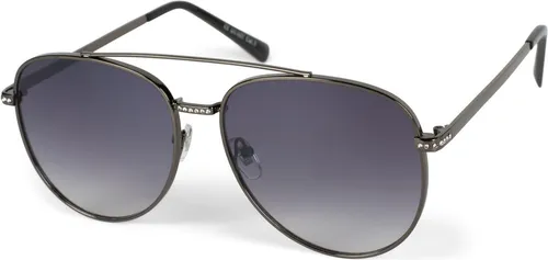styleBREAKER Damen Piloten Sonnenbrille mit Strass Applikation, getönte Polycarbonat Gläser und Metall Gestell 09020119