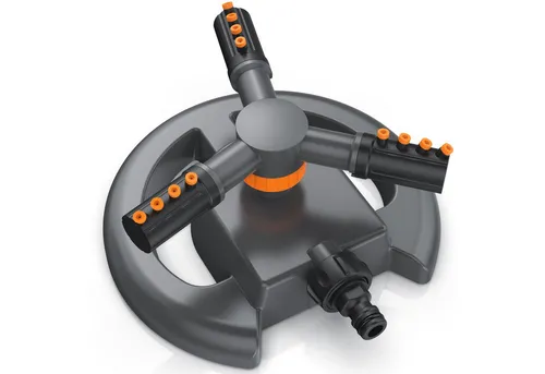 Brandson Kreisregner Garten Sprinkler, 360° Rasensprenger, 3 Arm Rasensnsprikler rotierend, für Flächen bis 314 m², (1-St), Sprenger Bewässerungssystem, Bewässerungsanlagen, Gardena kompatibel