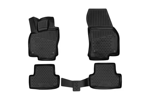 Element Passgenaue Premium 3D Gummimatten für Skoda Karoq, 2017-2024 - Fußmatten mit 100% Allwetterschutz, geruchsneutral und maßgefertigt für perfekte Passform – ideal für jedes Wetter!