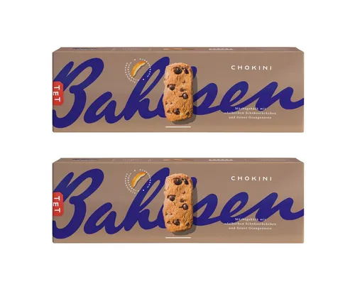 LEIBNIZ Kekse, Bahlsen Chokini mit Schokostückchen und Orangennote 150g 2er Pack