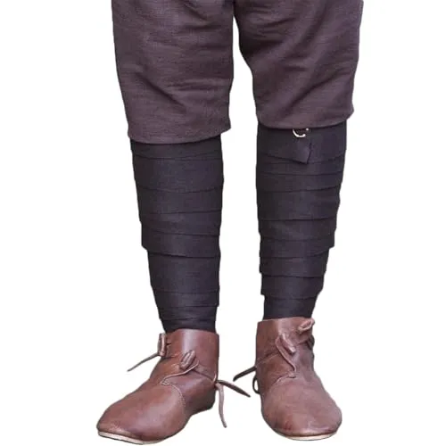 Wadenwickel Wolle Aki Wikinger 2 x 3,8 m Braun - Traditionelle Wadenwickel aus 74% Wolle, ideal für historische Kostüme. Mit einer Länge von 3,8 m bieten sie vielseitige Tragemöglichkeiten für ein authentisches Wikinger-Outfit.