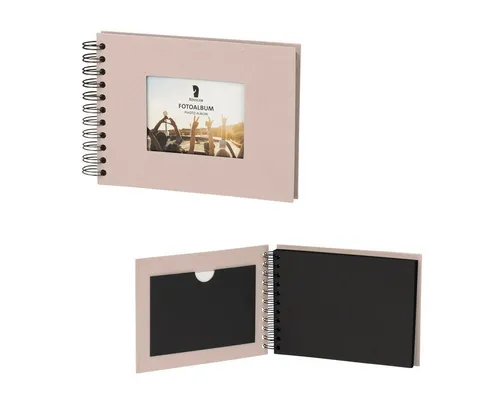 Rössler Fotoalbum RÖSSLER Fotoalbum Wire-O Passepartout powder 40x195x145mm