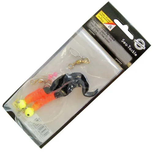 Dieter Eisele Pilkvorfach 2 Jigs schwarz/rot 7g - Dorschvorfach, Beifänger