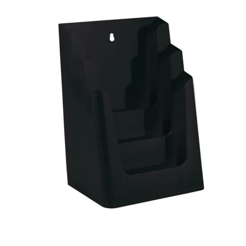 Fach Prospektständer DIN-A4 schwarz  Prospekthalter Flyer Theke Wandmontage 3