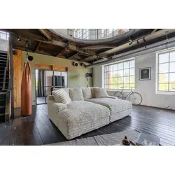 KAWOLA Big Sofa CADY Megacord cremeweiß in beige von KAWOLA