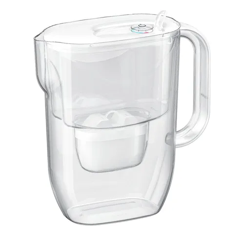 Produktbild AQUAPHOR Kalk- und Wasserfilter FRESH Filterkanne inkl. MAXFOR+ Filterkartusche, weiß, Zubehör für Filterkartuschen MAXFOR+, +H hartes Wasser, MAXFOR+ Mg. Magnesium, 200 l Kapazität, /Reduziert Kalk, Chlor & weiteren Stoffen. BPA frei