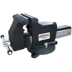 KS-Tools Schraubstock 914.0006 - drehbar - Schraubstock mit 150mm Backenbreite, 360° drehbar und verriegelbarem Sockel, ideal für präzises Arbeiten in der Werkstatt.