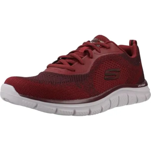 Skechers Track - GLENDOR Herren Sneakers - Vegan 232699 Burg, Schuhgröße: 45 EU - Herren-Sneaker, vegan und umweltfreundlich, ideal für den ganzjährigen Gebrauch mit bequemer Passform und modernem Design.