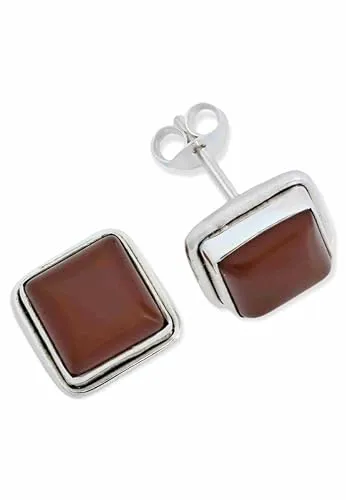 mantraroma Paar Ohrhänger aus 925er Sterlingsilber in orange von mantraroma