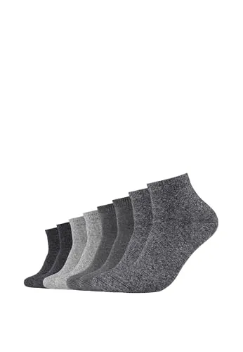s.Oliver Unisex Socken 8er Pack - Bequeme Quarter Socken in Schwarz/Grau - Sportsocken für den Alltag, pflegeleichter Materialmix mit perfekter Passform und rutschfestem Stretchbündchen. Ideal für jeden Tag!