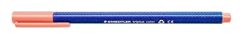 STAEDTLER Filzstifte triplus color, lachs, dreikant, eindrucksichere Spitze, Linienbreite ca. 1 mm, kindgerecht, hohe Qualität Made in Germany, 10 lachs fibre-tip pens im Kartonetui, 323-222