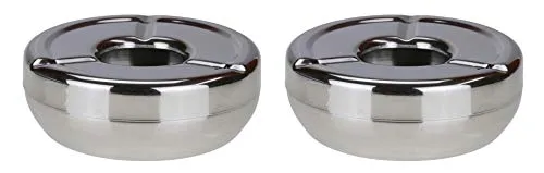 Bambelaa! Aschenbecher Stabile Ausführung Deckel für draußen Windaschenbecher Design Ascher Sturmaschenbecher Edelstahl (2)
