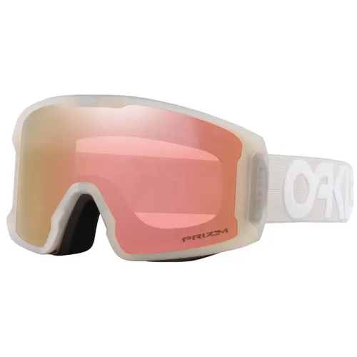 Oakley Line Miner M Skibrille - Cool Grey/Prizm Rose Gold - Herren & Unisex Skibrillen mit ultimativem Panoramasichtfeld und verbesserter Farb- und Kontrastwahrnehmung dank Prizm-Technologie für optimales Sehen auf der Piste.