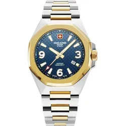Swiss Alpine Military Herren Analog Uhr mit Edelstahl Armband - Armbanduhren für Herren, stilvolle Uhr mit hochwertigem Edelstahlarmband und wasserdicht bis 10 bar – ideal zum Schwimmen und Schnorcheln.
