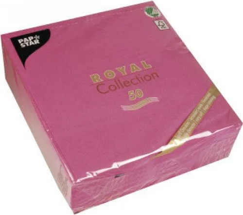 Papstar Servietten 40cm 1/4 Falz Royal fuchsia 50 Stk. in pink von PAPSTAR
