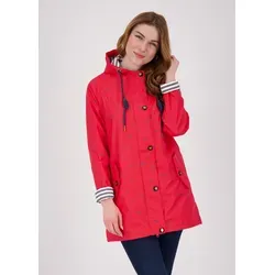 ankerglut Regenmantel Seesternbucht Damen Friesennerz rot Größe 40 - Funktionsjacke mit 100% wasserdichtem Polyester (Wassersäule 10000 mm), fixierter, verstellbarer Kapuze und insgesamt 4 praktischen Taschen für optimalen Komfort.