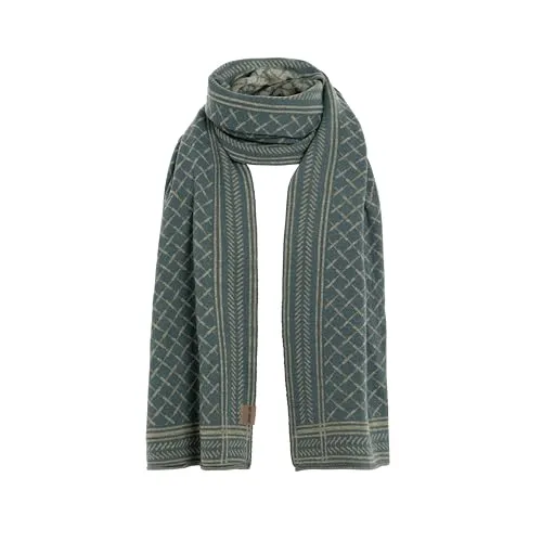 KNIT FACTORY Dusk Schal - Bequemer Strickschal für Damen und Herren - Schals für Damen - Der Knit Factory Dusk Schal bietet optimalen Komfort und wohlige Wärme an kalten Tagen mit seinem eleganten Karomuster und einer großzügigen Länge von 200x35 cm.