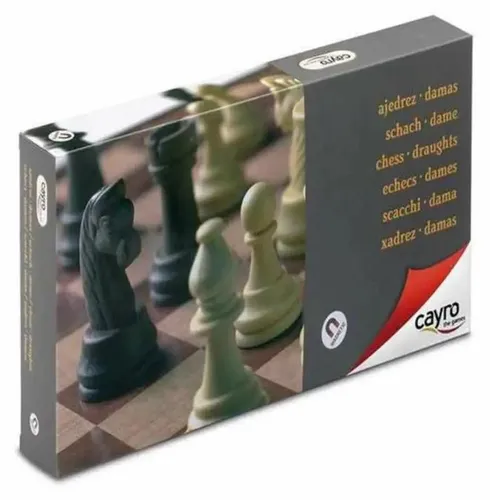 Cayro Schach und Dame – Magnetisches Klappbrettspiel für 2 Spieler