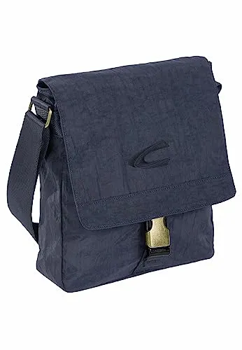 camel active Journey Herren Überschlagtasche - Mittelgroße Umhängetasche in Blau, leicht und stylisch für den Alltag