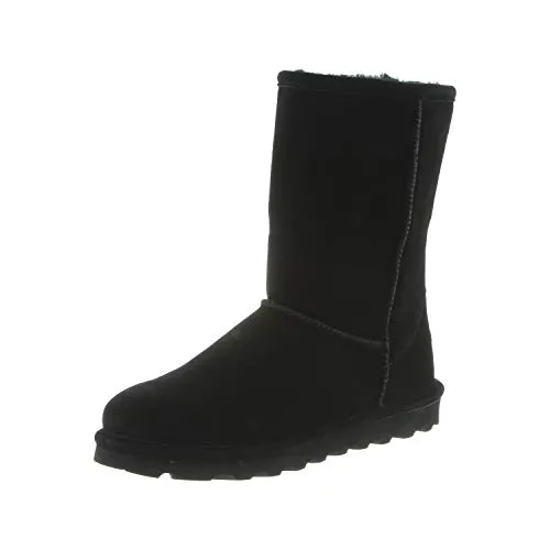 Bearpaw Lammfell Stiefel Elle Short 37 Black II (011) - Wanderschuhe mit warmem Lammfellfutter, wasserabweisendem Nubukleder und trittsicherer TPR-Gummisohle – perfekt für kalte Wintertage.