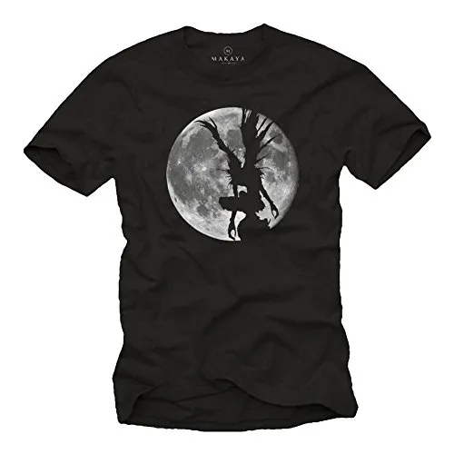 Manga T-Shirt schwarz - Shinigami - Death Note M - Herren T-Shirt mit coolem Shinigami-Design, aus hochwertigem, weichem Stoff für optimalen Tragekomfort und lässige Passform.