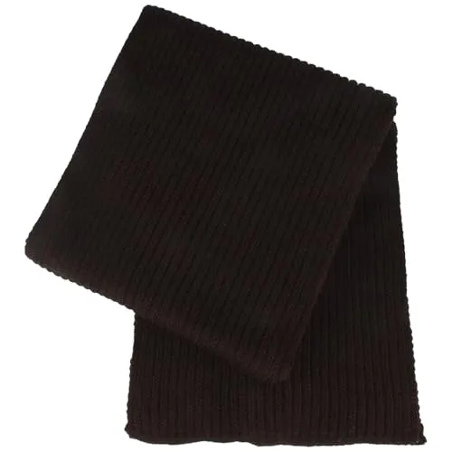 Breiter Schal Herren, Strickschal aus Wolle (Merino), 20 cm 180 cm Länge Merino Braun