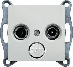 RTV-Anschlussbuchse, weiß WL3010 Lumina Hager von Hager