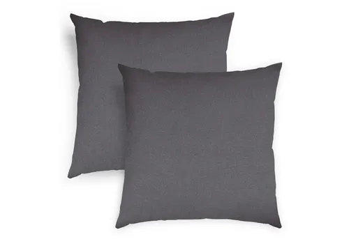 sleepling 2er Set 40 x 40 cm - Dunkelgraue Zierkissen mit Füllung - Zierkissen aus robustem Polsterstoff, ideal für Sofa und Bett. Hochmoderne Polyesterfaser sorgt für Weichheit und Formstabilität.