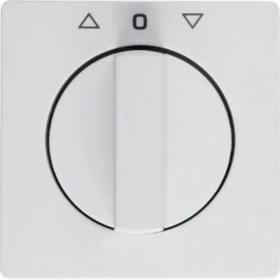 Berker 1080608900 Zentralstück mit Drehknopf für Jalousie-Drehschalter, Q.1/Q.3, polarweiß samt