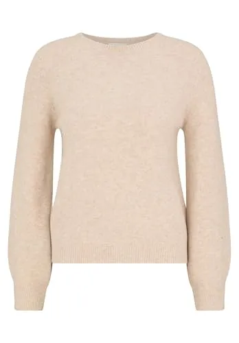 Cartoon Damen Strickpullover mit Rundhalsausschnitt in Beige - Modischer Damenpullover mit modernem Fit und Rundhalsausschnitt, perfekt für vielseitige Outfits und angenehmen Tragekomfort.