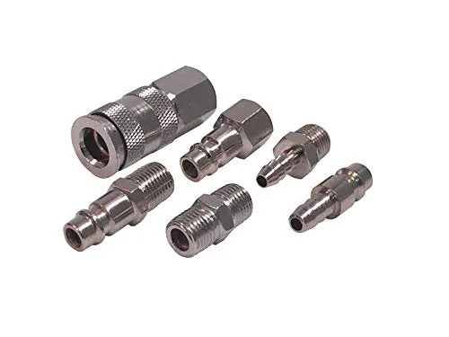 FERM Druckluft-Kupplungensatz 6-Tlg