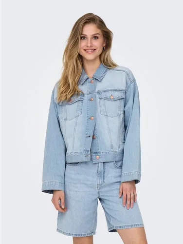 ONLY Jeansjacke ONLROBYN L/S DNM JACKET PIM OY - Funktionsjacken mit klassischem Look, leicht und luftig aus Baumwolle, perfekt für vielseitige Outfits von lässig bis schick.