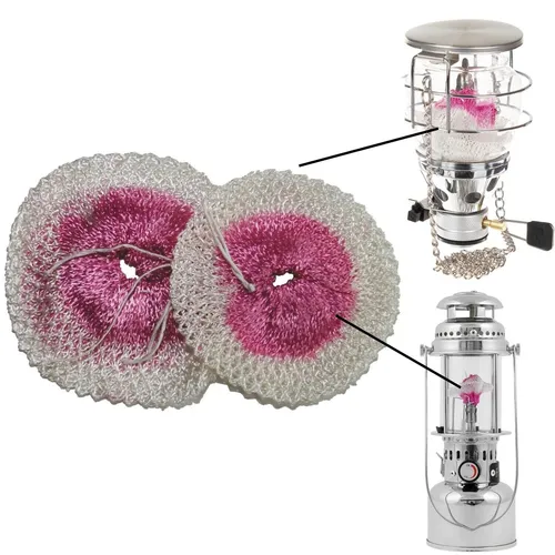 Glühstrumpf von Fox Outdoor 2 Stück für Gaslampe, mit Piezo-Zündung, Reflektorsc