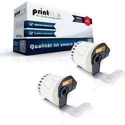 Print-Klex 2x Kompatible Etiketten-Rollen kompatibel mit Bother P-Touch DK-44205 P-Touch QL 580 Series P-Touch QL 650 TD P-Touch QL 700 P-Touch QL ...