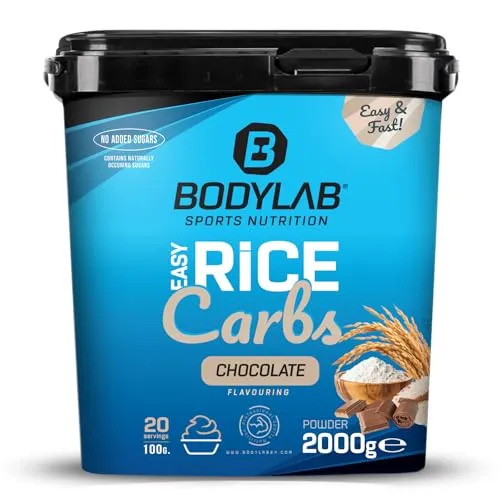 Bodylab24 Easy Rice Carbs Schokolade 2kg - Pudding- & Dessertpulver, glutenfreies Reismehl für schnelle Energie und einfache Zubereitung – ideal für Sportler und bewusste Ernährung.