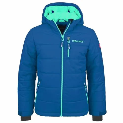 Trollkids Kinder Hemsedal Schneejacke 98, Mitternachtsblau - Leichte, wasserabweisende und winddichte Jacke für Kinder, ideal für Outdoor-Aktivitäten. Mit 6.000mm Wassersäule bestens für jedes Wetter gerüstet.
