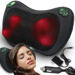 Retoo Massagekissen mit Wärmefunktion - Massagegerät für Nacken, Schulter und Rücken – mit 4 rotierenden Köpfen für intensive Shiatsu-Massage und integrierter Wärmefunktion zur effektiven Muskelentspannung und Schmerzlinderung.