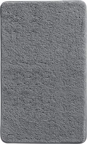 Erwin Müller Badematte Rhodos Uni anthrazit 60x100 cm - Badematte Rhodos aus ultraweicher Microfaser, extrem saugfähig und flusenarm. Rutschhemmende Rückseite, ideal für Fußbodenheizung.