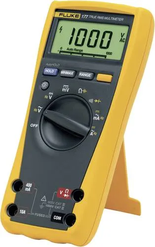 Fluke Multimeter 177 True RMS - Digitales Multimeter bis 1000 V, CAT IV, mit beleuchtetem Display und stoßfestem Gehäuse