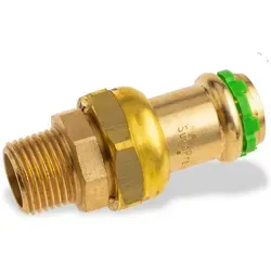 VSH Press-Verschraubung mit FD, 18 x R1/2, DVGW, V-Kontur, Pressfitting, 5 Stück