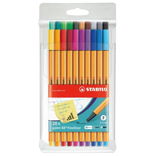 STABILO point 88 Fineliner 20er Pack, mehrfarbig,STABILO