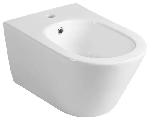 AVVA Hänge-Bidet 35,5x53 cm - Elegantes Design in Weiß - Hänge-Bidet aus hochwertiger Keramik, ideal für moderne Bäder. Kompaktes Design für platzsparende Lösungen. Hinweis: Nur das beschriebene Bidet, Dekoration nicht enthalten.