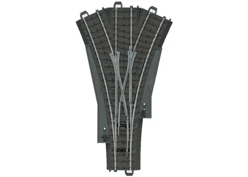 Märklin 24630 Spur H0 Dreiwegweiche - Gleismaterial für Spur H0, digitale Steuerung und vielseitige Einsatzmöglichkeiten mit einer Länge von 188,3 mm.