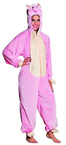 Teenagerkostüm Schwein Plüsch Verkleidung rosa in pink von Boland