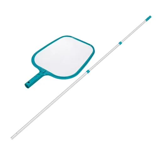 Bestway Teleskopstangen Set mit Poolkescher AquaScoop - Effiziente Poolreinigung mit 360 cm ausziehbarer Teleskopstange und feinmaschigem Kescheraufsatz – ideal für Pools, Planschbecken und Whirlpools.