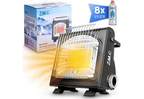 Z.M.C 2-in-1 Tragbare Gasheizung und Gaskocher - Gasheizung und Gaskocher in einem, ideal für Camping und Outdoor-Aktivitäten. Mit 1,7 kW Leistung sorgt er schnell für Wärme und ist leicht transportabel.