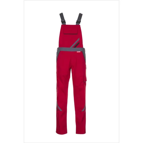 Damen Latzhose rot/schiefer/grau von Planam
