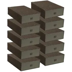 10er Pack Schleifschwamm mediumplus Korn 80