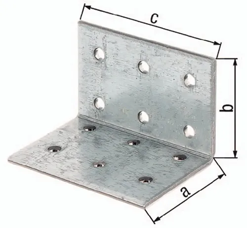GAH 330859 Lochplattenwinkel ETA-8/165 80x80xS2,5mm - 25er PACK - Sonstige, gleichschenklige Winkel aus sendzimirverzinktem Stahl für robuste Verbindungen, ideal für Konstruktionen und DIY-Projekte.