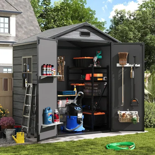 Gartenhaus wetterfest 183 x 137 x 210 cm mit abschließbarer Tür
